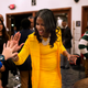 Tishaura Jones high-fives guests at a campaign kickoff party for her St. Louis mayoral run in January. (Carolina Hidalgo/St. Louis Public Radio)